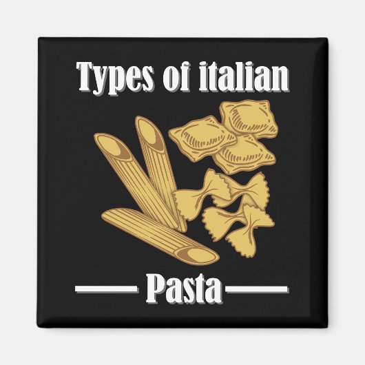 Pasta-Variationen italienische Zutaten Magnet (Vorne)
