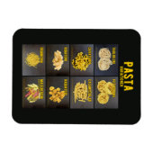 Pasta Variationen Italienisches Restaurant Zutaten Magnet (Horizontal)