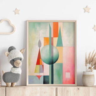 Pasta Watercolor Abstrakte Wand an Wand Poster