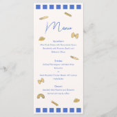 Pasta-Zeichnungen Hochzeitmenü Menükarte (Vorderseite)