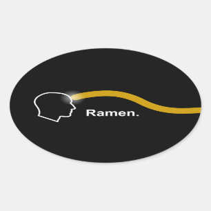 Pastafarianism - Ramen-Aufkleber Ovaler Aufkleber