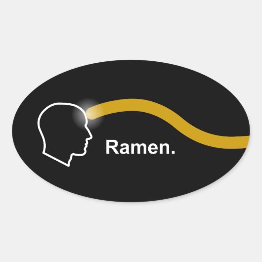 Pastafarianismus - Ramen-Sticker Ovaler Aufkleber (Vorderseite)