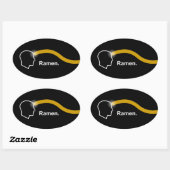 Pastafarianismus - Ramen-Sticker Ovaler Aufkleber (Blatt)