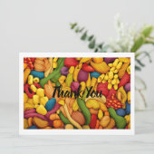 Pastagerichte Dankeskarte (Stehend Vorderseite)