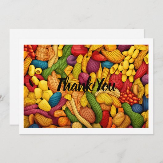 Pastagerichte Dankeskarte (Vorne/Hinten)