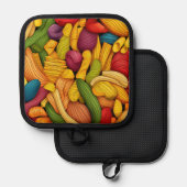 Pastagerichte Topflappen (Vorderseite/Rückseite)