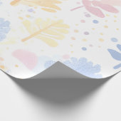 Pastal-farbiges Leaf Geschenkpapier (Ecke)