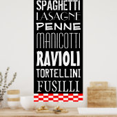 Pasta's Kitchen Art Poster (Küche)