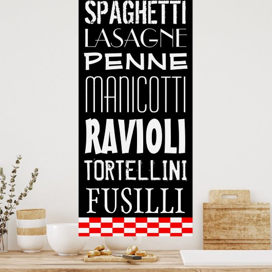 Pasta's Kitchen Art Poster (Küche)