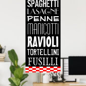 Pasta's Kitchen Art Poster (Heimbüro)