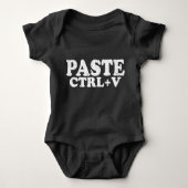 PASTE Ctrl+V Kopien-Pasten-Zwillinge Baby Strampler (Vorderseite)