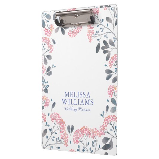 Paste Pink Flowers Frame Klemmbrett (Links)