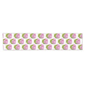 Paste Pink Hydrangea Bloral Print Table Runner Kurzer Tischläufer (Horizontal)