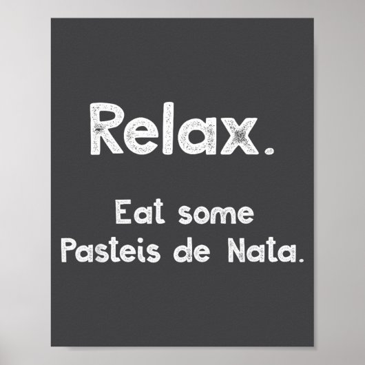 Pasteis De Nata Rtuguese Quote Funny Rtugal Food R Poster (Vorne)