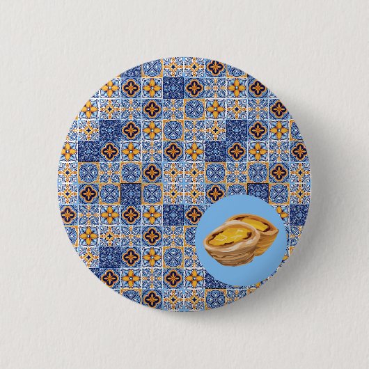 Pasteis de Nata Tiles Button (Vorderseite)