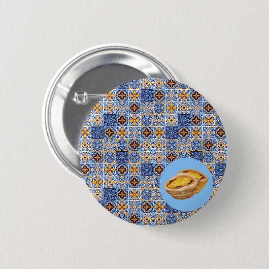 Pasteis de Nata Tiles Button (Vorne & Hinten)