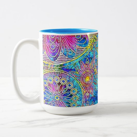 Pastel 15 oz Zwei-Tonen-Tasse Zweifarbige Tasse (Links)