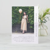 Pastel-1-Foto-Graduierungspartei Einladung (Stehend Vorderseite)