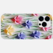 PASTEL 3-D-PAPIER SEHEN GLADIOLA-BLUME Case-Mate iPhone HÜLLE (Rückseite (Horizontal))