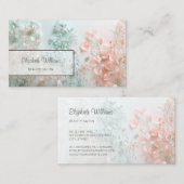 Pastel 3D Boho Flowers Visitenkarte (Vorne/Hinten)