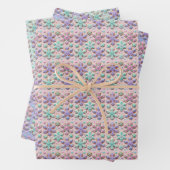 Pastel 3D Snowflakes Weihnachtsbaby Geschenkpapier Set (Beispiel)