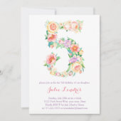 Pastel 5. Geburtstag Einladungen für Alfresco Part (Vorderseite)