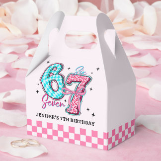 Pastel 67 Six Seven Girl Birthday Party Geschenkschachtel