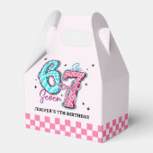 Pastel 67 Six Seven Girl Birthday Party Geschenkschachtel (Vorderseite)