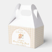 Pastel A Little Süsse Pie Gingham Fall Baby Dusche Geschenkschachtel (Rückseite)
