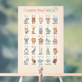Pastel ABC Animals Poster for Kids (Neutral)