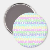 Pastel ABCs Magnet (Vorderseite/Rückseite)