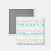 Pastel ABCs Magnet (Vorderseite/Rückseite)