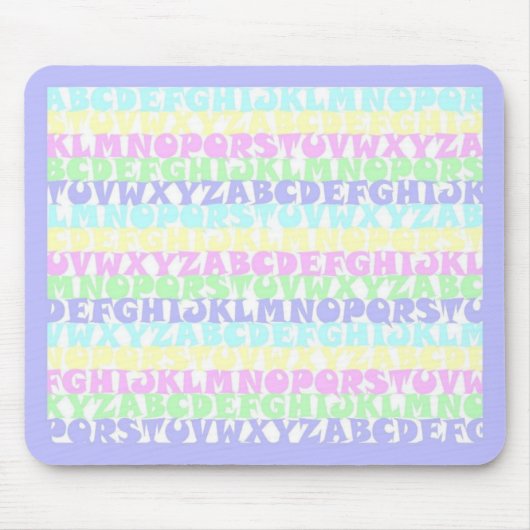 Pastel ABCs Mousepad (Vorne)