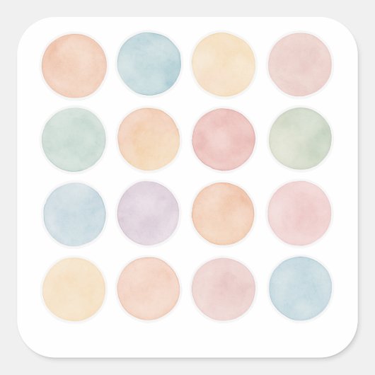 Pastel Abstract Bubble Sticker Sheet (Vorderseite)