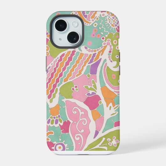 Pastel Abstract Design Phone Case iPhone 15 Hülle (Rückseite)