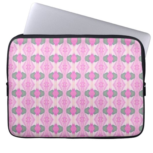 Pastel abstract floral laptop cover (Vorderseite)