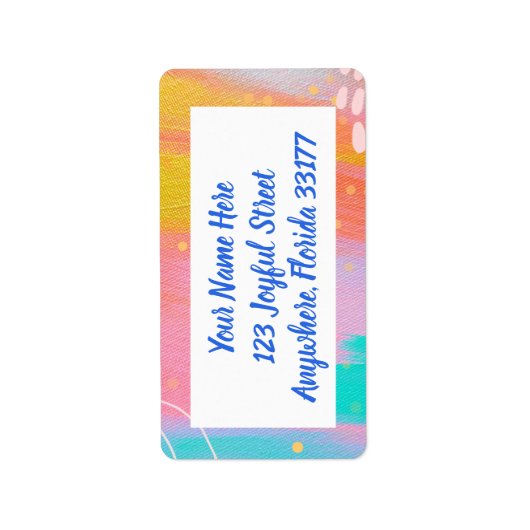 Pastel Abstract Modern Return Address Labels Adressaufkleber (Vorne)