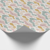 Pastel Abstract Organic Shapes Pattern  Geschenkpapier (Ecke)