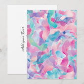 Pastel Abstract Ribbon Pattern Feiertagskarte (Vorne/Hinten)