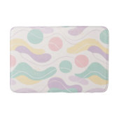 Pastel Abstract Seamless Pattern Waves and Circles Badematte (Vorderseite)