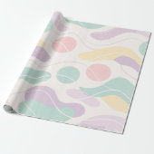 Pastel Abstract Seamless Pattern Waves and Circles Geschenkpapier (Ungerollt)