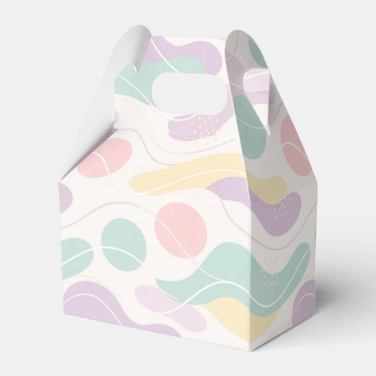 Pastel Abstract Seamless Pattern Waves and Circles Geschenkschachtel (Rückseite)