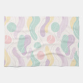Pastel Abstract Seamless Pattern Waves and Circles Geschirrtuch (Horizontal)