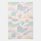 Pastel Abstract Seamless Pattern Waves and Circles Geschirrtuch (Vertikal)