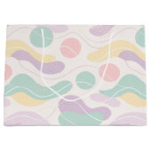 Pastel Abstract Seamless Pattern Waves and Circles Große Geschenktüte (Vorderseite)
