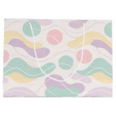 Pastel Abstract Seamless Pattern Waves and Circles Große Geschenktüte (Rückseite)