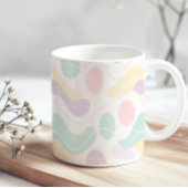Pastel Abstract Seamless Pattern Waves and Circles Kaffeetasse
