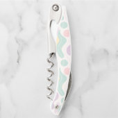 Pastel Abstract Seamless Pattern Waves and Circles Kellnermesser (Vorderseite)