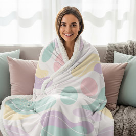 Pastel Abstract Seamless Pattern Waves and Circles Sherpadecke