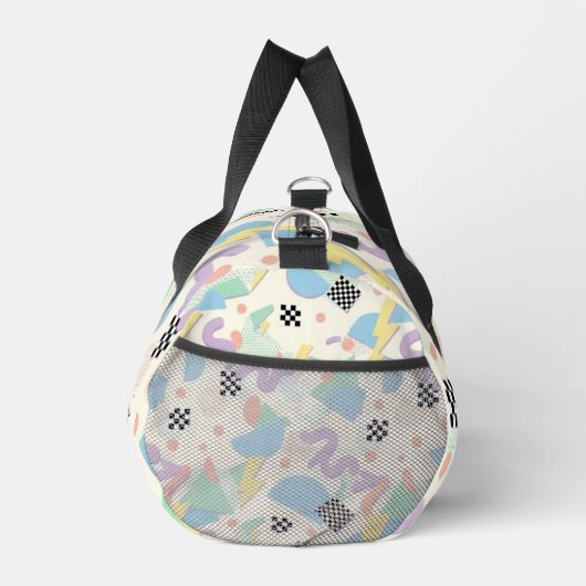 Pastel Abstract Shapes Pattern Design Duffle Bag (Rechts)